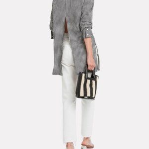 SOLID & STRIPED Black and White Gingham Button-Down Tunic